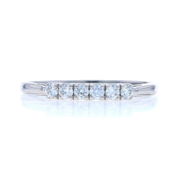 Platinum Diamond Wedding Band - Round Brilliant 0.24ctw Six-Stone Ring